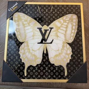 Gold and Black Butterfly Art — Louis Vuitton inspired